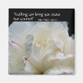 Peony Inner Peace Inspirerend Quote Magnet (Voorkant)