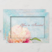 Peony Invitation - Multipurpose Kaart (Voorkant / Achterkant)