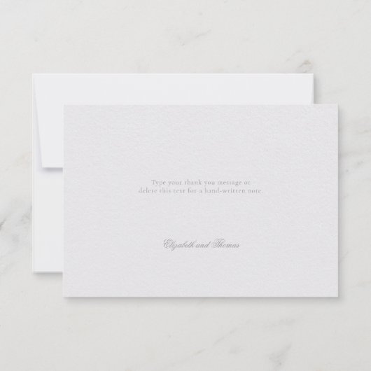 Peony Ivory Formeel Elegant Paar Notitie Trouwen Bedankkaart (Achterkant)