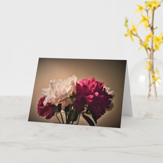 Peony, kaart (Gele Bloem)