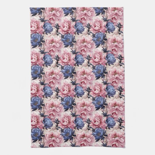 Peony keukenhanddoek (Verticaal)