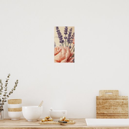 Peony & Lavender Harmony Poster (Keuken)