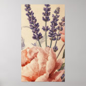 Peony & Lavender Harmony Poster (Voorkant)