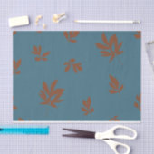 Peony Leaves Blauw & Rust Tissuepapier (Craft)