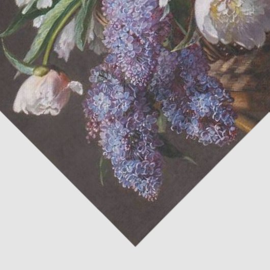 Peony Lila Vloermand ontkoppelen Klassieke tuin Tissuepapier (Detail)