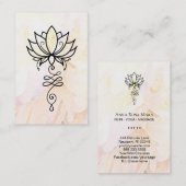 *~* Peony Lotus Nirvana Sacred Geometry Yoga Visitekaartje (Voorkant / Achterkant)