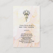 *~* Peony Lotus Nirvana Sacred Geometry Yoga Visitekaartje (Achterkant)