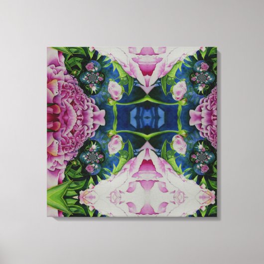Peony Mandala 2 Canvas Afdruk (Voorkant)