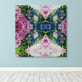 Peony Mandala 2 Canvas Afdruk (Insitu (Houten vloer))