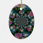 Peony Mandala Keramisch Ornament (Voorkant)