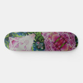 Peony Mandala, roze bruine bloemen Persoonlijk Skateboard (Horizontaal)
