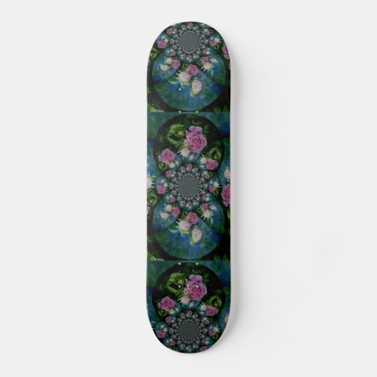 Peony mandala skateboard (Voorkant)