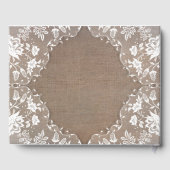 Peony Mason Jar Rustieke Burlap kant bruiloft Gastenboek (Achterkant)