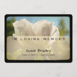 Peony  Memorial Sympathie Hartelijk dank 4 Kaart