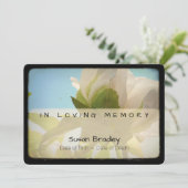 Peony  Memorial Sympathy Dank u 3 Kaart (Staand voorkant)