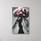 Peony Mode Portrait Canvas Afdruk (Voorkant)