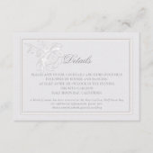 Peony Modern formeel Elegant Ivoor Wedding Details Informatiekaartje (Voorkant)