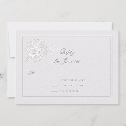 Peony Modern formele elegante ivoor bruiloft react (Voorkant)