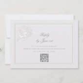 Peony Modern formele elegante QR bruiloft reactie (Voorkant)
