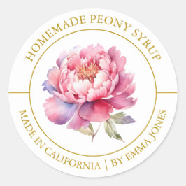Peony Modern label