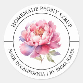 Peony Modern label