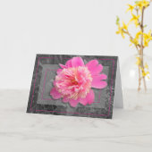 Peony Moederdag Kaart (Gele Bloem)