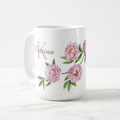 Peony Monogrammed Mok (Voorkant links)