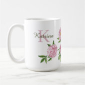 Peony Monogrammed Mok (Links)