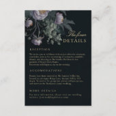 Peony Moody Wedding Finer Details Behuizing Kaart (Voorkant)