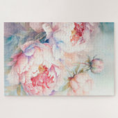 PEONY mooie uitdagende bloemenfamilie puzzel Legpuzzel (Horizontaal)