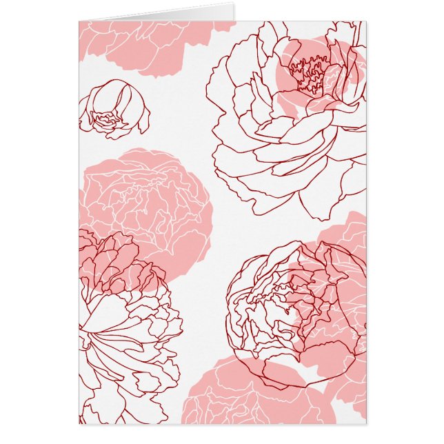 Peony Motif Card (Voorkant)