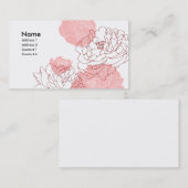Peony Motif-profielkaart Visitekaartje (Voorkant / Achterkant)