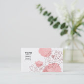 Peony Motif-profielkaart Visitekaartje (Staand voorkant)