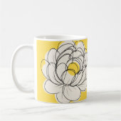 Peony Mug Bold Yellow Graphic Flower Minimalist Li Koffiemok (Links)