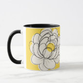 Peony Mug Bold Yellow Graphic Flower Minimalist Li Mok (Links)