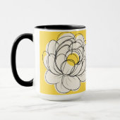Peony Mug Bold Yellow Graphic Flower Minimalist Li Mok (Links)