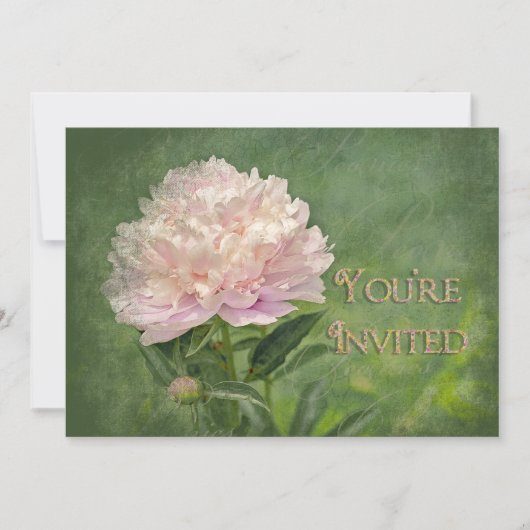 Peony Multi-Purpose Invitation Kaart (Voorkant)