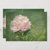 Peony Multi-Purpose Invitation Kaart (Voorkant / Achterkant)
