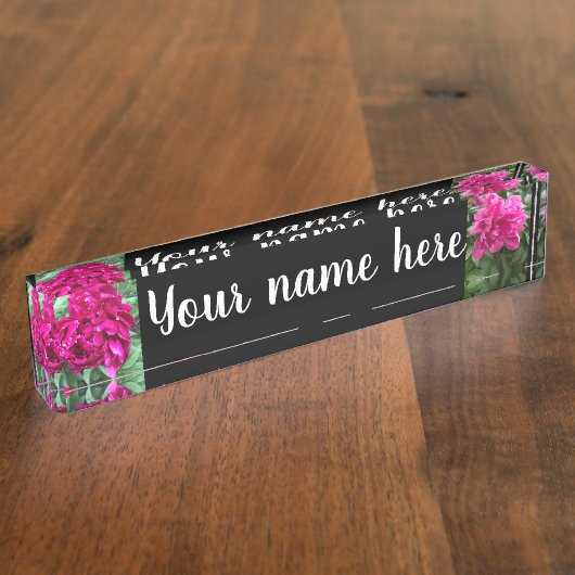 Peony Name Bord Naambordje (Zijkant)