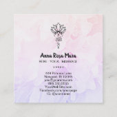** Peony Nirvana Heilige Geometrie Reiki Lotus Vierkante Visitekaartje (Achterkant)