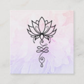 ** Peony Nirvana Heilige Geometrie Reiki Lotus Vierkante Visitekaartje (Voorkant)