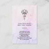 *~* Peony Nirvana Sacred Geometry Lotus Reiki Visitekaartje (Achterkant)