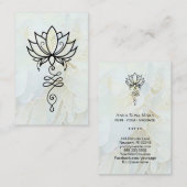 *~* Peony Nirvana Sacred Geometry Lotus Yoga Visitekaartje (Voorkant / Achterkant)