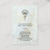 *~* Peony Nirvana Sacred Geometry Lotus Yoga Visitekaartje (Achterkant)