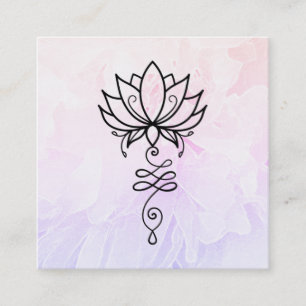 *~* Peony Nirvana Sacred Geometry Reiki Lotus Vierkante Visitekaartje