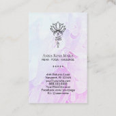 *~* Peony Nirvana Sacred Geometry Yoga. Lotus Visitekaartje (Achterkant)