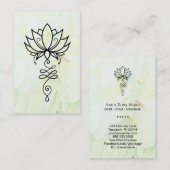 *~* Peony Nirvana Sacred Geometry Yoga Lotus Visitekaartje (Voorkant / Achterkant)