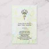 *~* Peony Nirvana Sacred Geometry Yoga Lotus Visitekaartje (Achterkant)