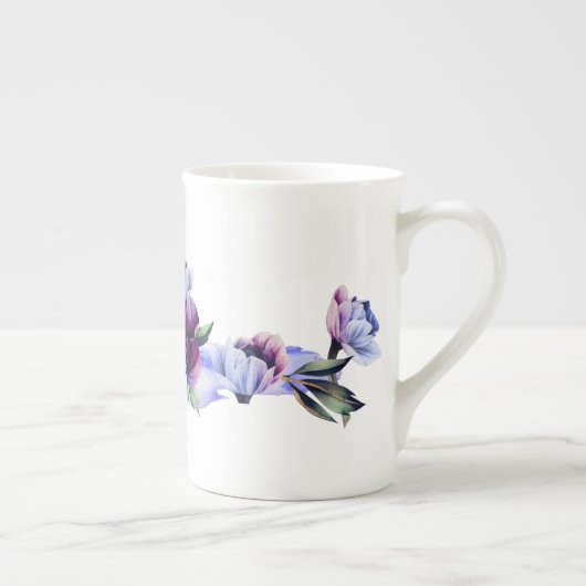 Peony Noir Bone China Mok (Rechts)