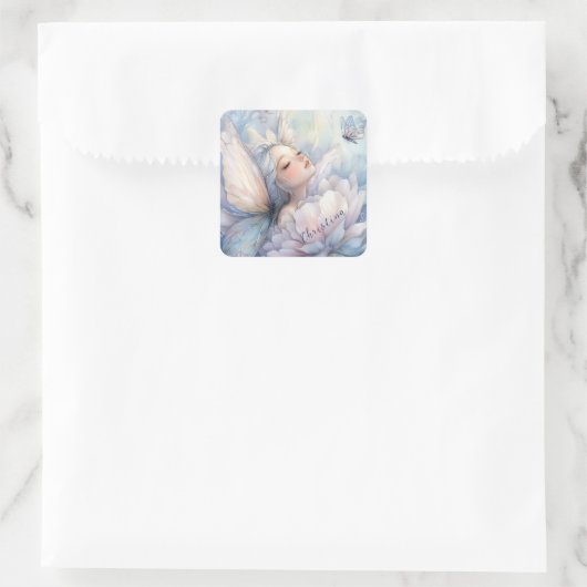 Peony Of The Dawn Vierkante Sticker (Tas)